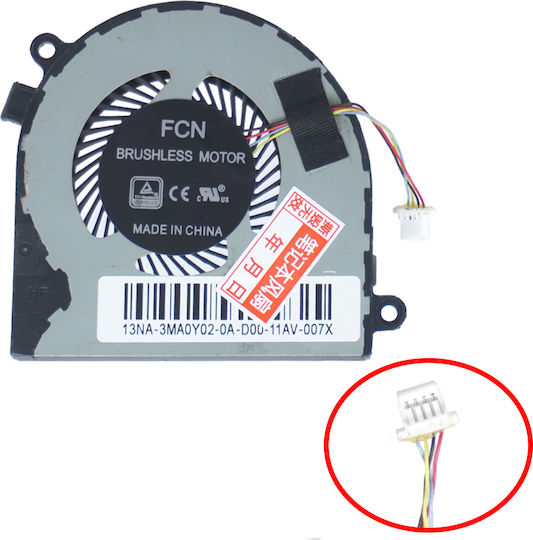 Ανεμιστηράκι Laptop Cpu Cooling Fan Dell Latitude 13 3380 2ny3x 02ny3x Cn-02ny3x Dfs1503057l0t Fj8u 023.1007z.0001 4pin Κωδ.81031