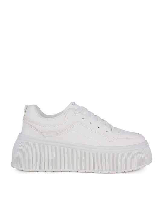 Adidași Flatforms Pentru Femei Albi
