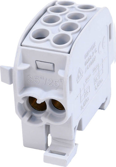 Elmark Terminal Block Din Rail 2x25mm2/2x35mm2 Grey