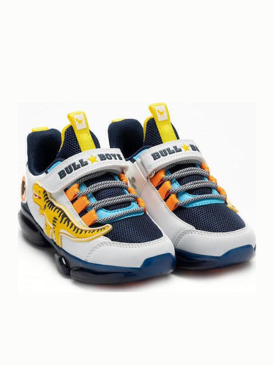 Kinder Sneakers mit Klettverschluss & Lichtern Weiß
