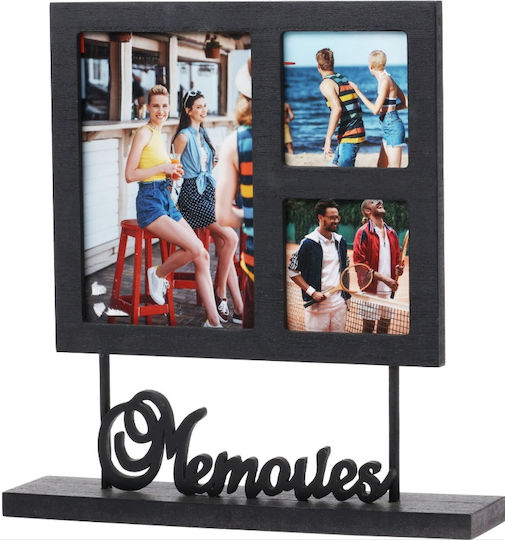 Home&Styling Collection Πολυκορνίζα 3 Θέσεων με Μαύρο Πλαίσιο Ξύλινη 24x24 Home&Styling Collection Πολυκορνίζα 3 Θέσεων με Μαύρο Πλαίσιο Ξύλινη 24x24