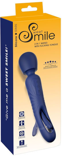 You2Toys 2 in 1 Wand Vibrator Massage 24.3cm Blau