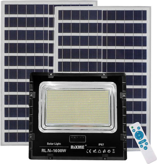 Rixme Ηλιακός Προβολέας LED 2000W με Τηλεχειριστήριο