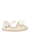 Kids Espadrilles With Hoop & Loop Closure Gold