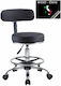 Medical Stool with Backrest Black MST002-2