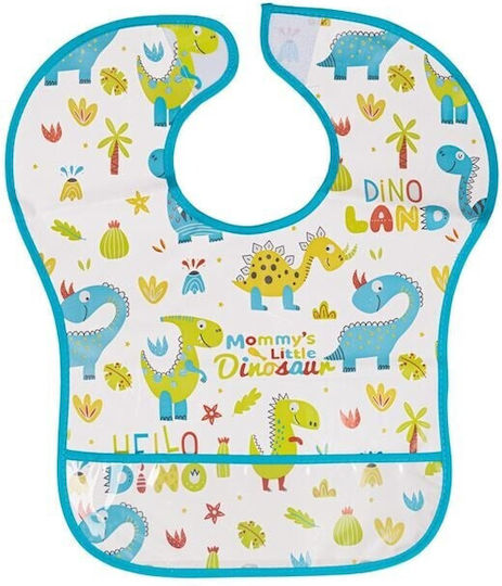 Prestige Bavetă material textil cu autocolant Transparent Multicolored Dinosaurs