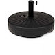 Bază de Umbrelă Apă - Nisip Plastică 48mm 22lt Rotundă Neagră