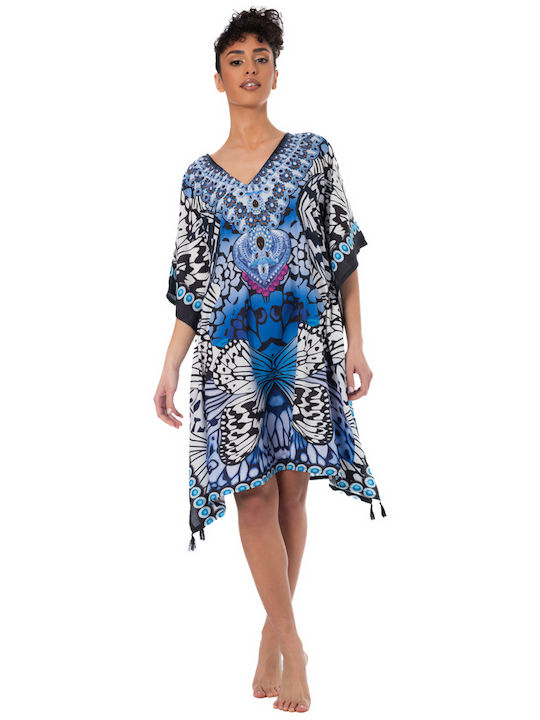 Indischer Kaftan Poncho Ar224-a Solo Me Einheitsgröße Damen 90cm x 90cm