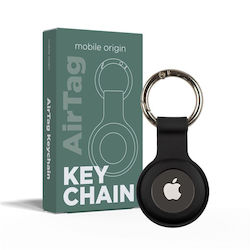 Mobile Origin Keychain Case Silicone for AirTag in Black color Mobile Origin Keychain Case Silicone for AirTag in Black color