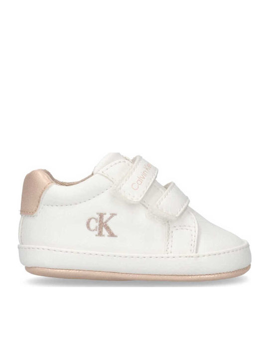 Calvin Klein Βρεφικά Sneakers Αγκαλιάς Λευκά