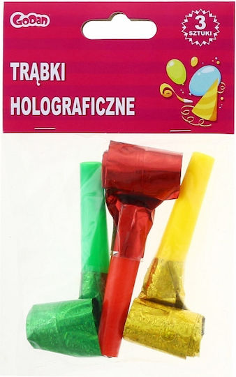 Холографски парти клаксони навити 3 бр. Pz-trh3