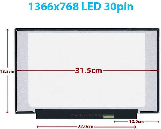 Innolux Οθόνη LED 1366x768 30 Pin για Laptop N140BGA-EA4 (N140BGA-EA4)