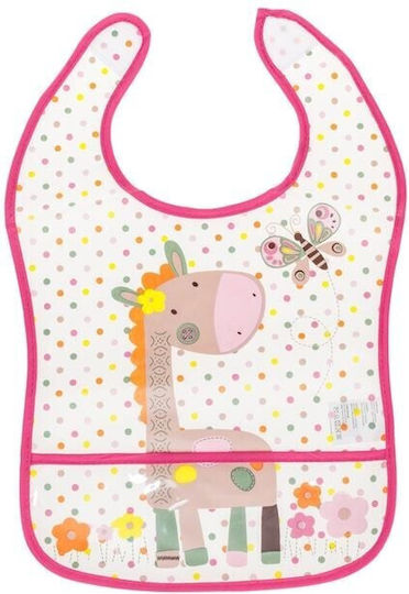 Prestige Bib Fabric with Hoop & Loop Fastener & Pocket Pink