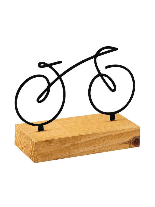 Διακοσμητικό Επιτραπέζιο Velo 565tnl1249 12x8x17cm Natural-black Aberto Design Μέταλλο Ξύλο