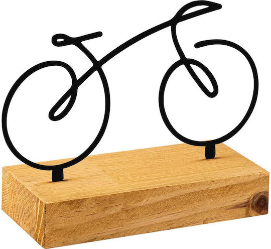 Декоративна настолна фигура Velo 565tnl1249 12x8x17см естествено-черно Aberto Design метал дърво