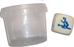 White Position Dice In A Plastic Jar Guys