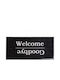 Sdim Entrance Mat Carpet Anti-Slip Backing Emotion-xs 737 Welcome Goodbye Black 40x80cm Thickness 8mm