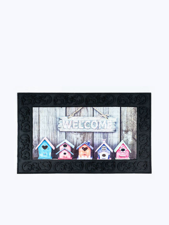 Sdim Αντιολισθητικό Πατάκι Εισόδου Venga 001 Birdhouses Welcome 45x75εκ Πάχους 6mm
