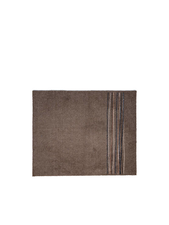 Изтривалка за вход Sdim, килим с неплъзгаща се основа Walk & Wash 084 Lucky Lines, бежов, 67x80см, дебелина 8мм