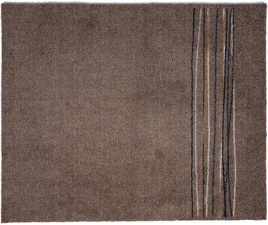 Sdim Entrance Mat Carpet Non-Slip Backing Walk & Wash 084 Lucky Lines Beige 67x80cm Thickness 8mm