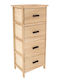 Eurocasa Möbel Boden Badezimmerregal Hölzernes 27.5x37.5x86cm Beige