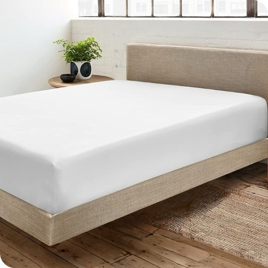 SpitiBazaar Υπέρδιπλο 160x200+30εκ. με Λάστιχο Λευκό
