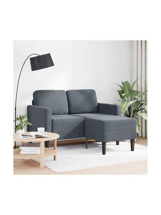 Colțar Canapea Catifea Gri Închis 125x118x85cm