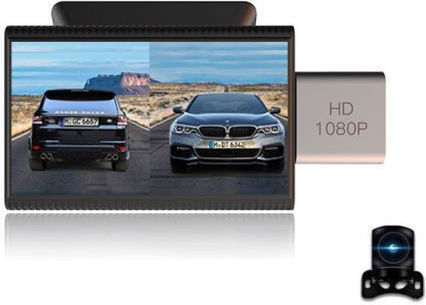 Car Digital Video Recorder Mirror Set with DVR Camera 1080P with 3" Screen Bluetooth GPS and Rear Camera