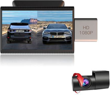 Car Digital Video Recorder Mirror Set with DVR Camera 1080P with 3" Screen Bluetooth GPS and Rear Camera