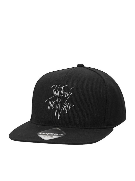 Pink Floyd Wall Καπέλο Ενηλίκων Flat Snapback Μαύρο 100% Βαμβακερο Twill Ενηλικων Unisex One Size