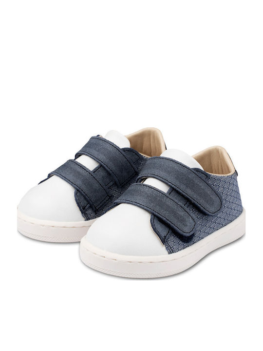 Babywalker Navy Blue Baptism Leather Sneakers