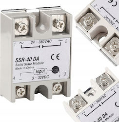 Releu de stare solidă Ssr-40 Da 40a 24-380vac LED