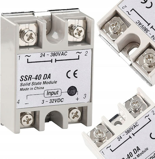 Παλμικός Ημιαγωγός Ssr-40 Da 40a 24-380vac Led