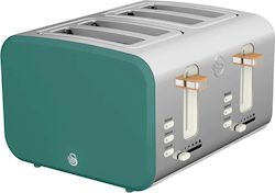 Swan Nordic Φρυγανιέρα 4 Θέσεων 1500W Πράσινη