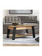 Masa De Cafea Centrală Rectangulară Piave Din Lemn Artisan Oak Negru Mat M101xL55xÎ47cm