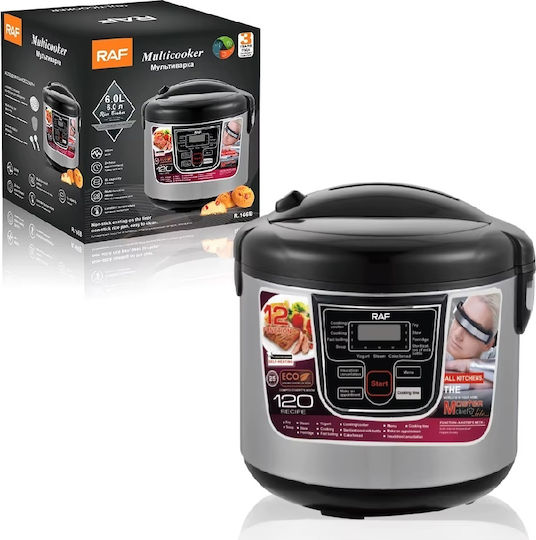 Raf R166b Πολυμάγειρας 700W με Χωρητικότητα 5lt Ασημί