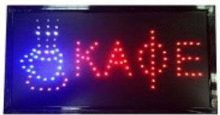 Πινακίδα LED με Κίνηση Μονής Όψης 48x25cm