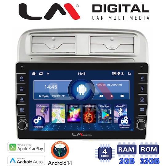 LM Digital Auto-Audiosystem für Fiat Großer Punkt / Linie 2005-2012 (Bluetooth/USB/WiFi/GPS/Apple-Carplay/Android-Auto)