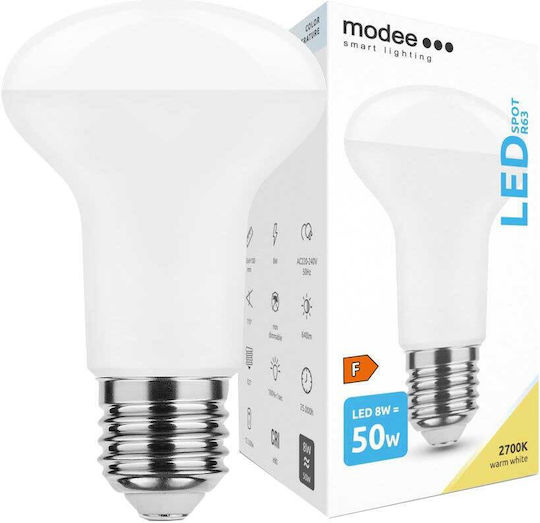 Modee Lighting LED Bulb 7.3W 100mm for Socket E27 and Shape R63 Natural White 640lm