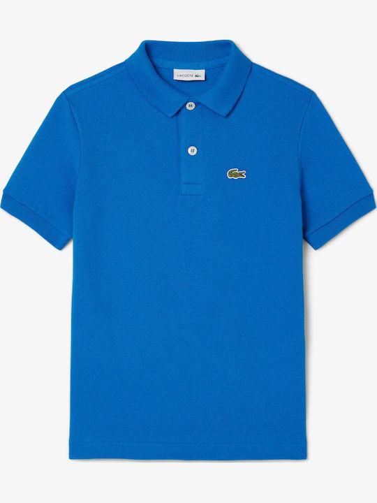 Lacoste Παιδικό Polo Κοντομάνικο Denim Blue