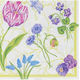 Luncheon Floral Majolica Party Napkins 16.5x16.5cm Caspari 20 Pieces