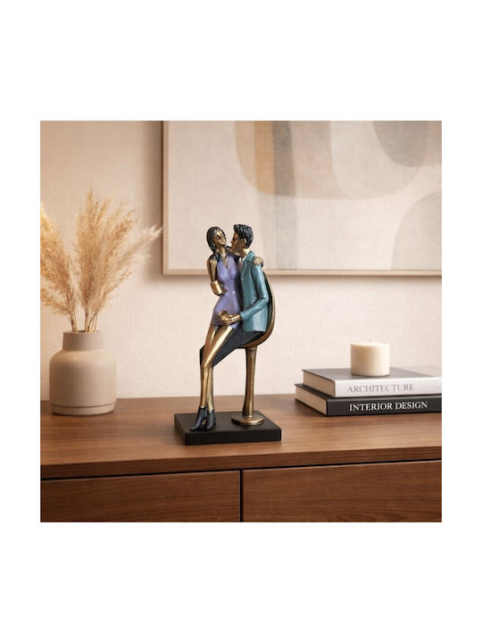 Cuplu Îndrăgostit Decorativ din Poliester 12x8.5x26.5cm