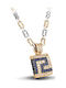 Dimitrios Exclusive Colier din Argint cu Zircon Albastru