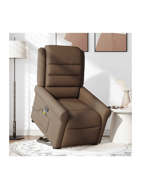 Πολυθρόνα Relax Massage με Υποπόδιο Καφέ 73x91....
