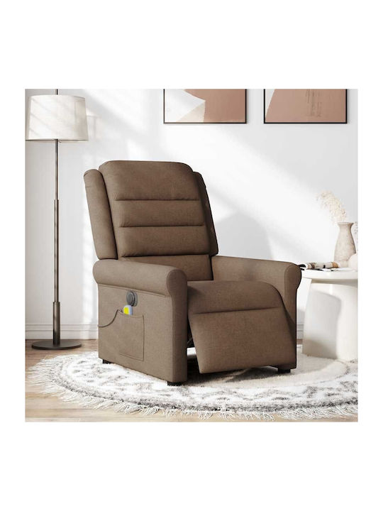 Πολυθρόνα Relax Massage με Υποπόδιο Καφέ 73x91....
