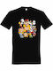 Kids' T-shirt Black Cute Nintendo Super Mario Characters