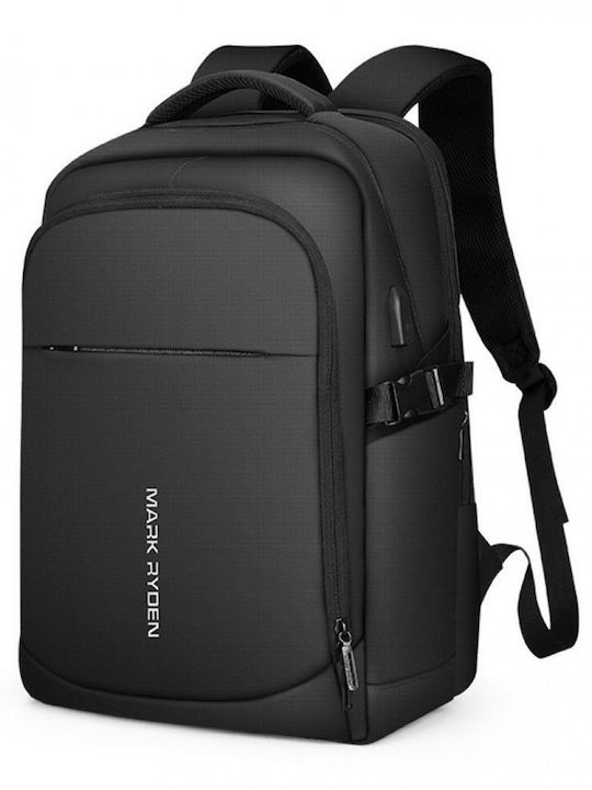 Mark Ryden Rucsac Impermeabil pentru Laptop 15.6" cu Port USB în Culoare Neagră