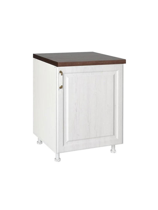 Rustic Floor Cabinet White 60x60x82pcs