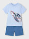 Kinder-Set mit Shorts Sommer 2Stück Light Blue Bluse