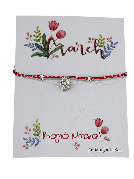 LiebeQueen Women's Bracelet Martaki made of Cord with Diamond